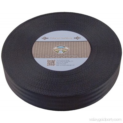 Country Brook Design® 2 Inch Black Polyester Webbing